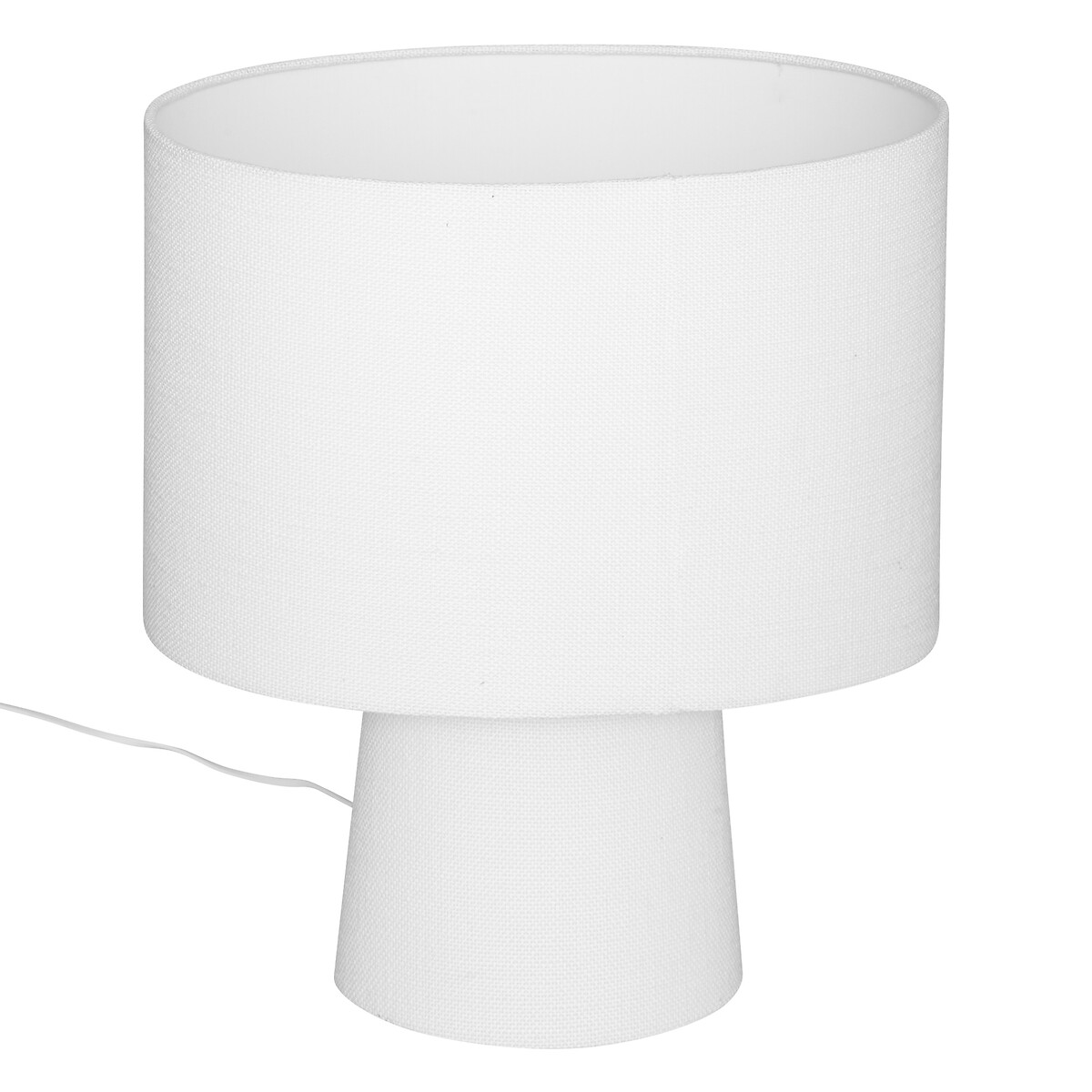 "Eira" fabric lamp White, H.45 cm