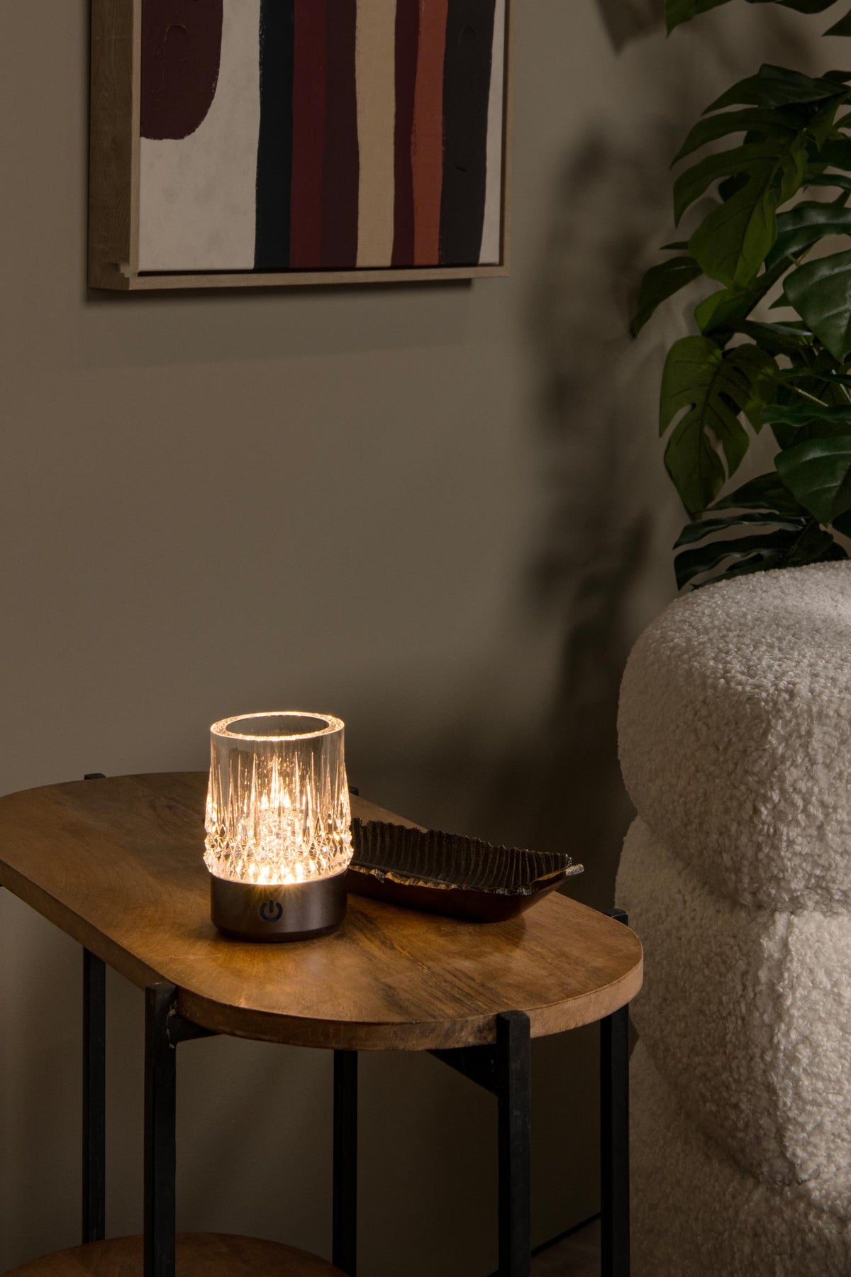 Lucide tafellamp LILY - Geïntegreerde LED - Zwart chroom