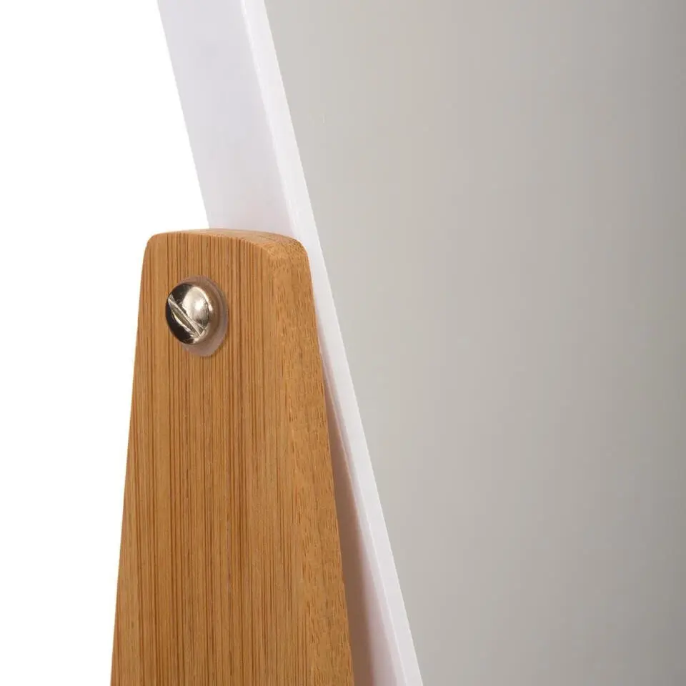 5Five Dubbele make-up spiegel - op voet - 16 x 6 x 22 cm - wit