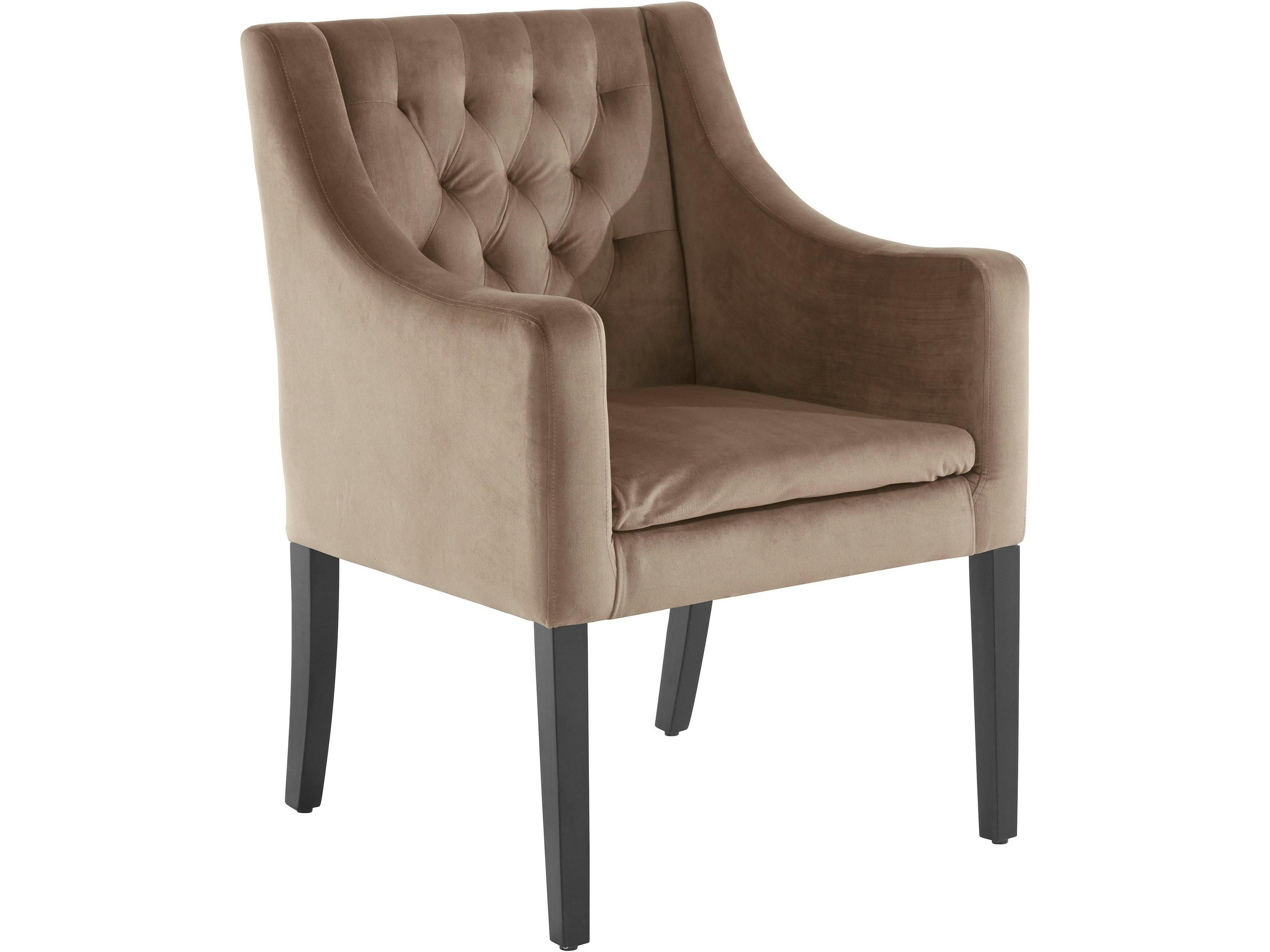 KYLIE - Chaise de salle à manger rembourrée en velours cappuccino