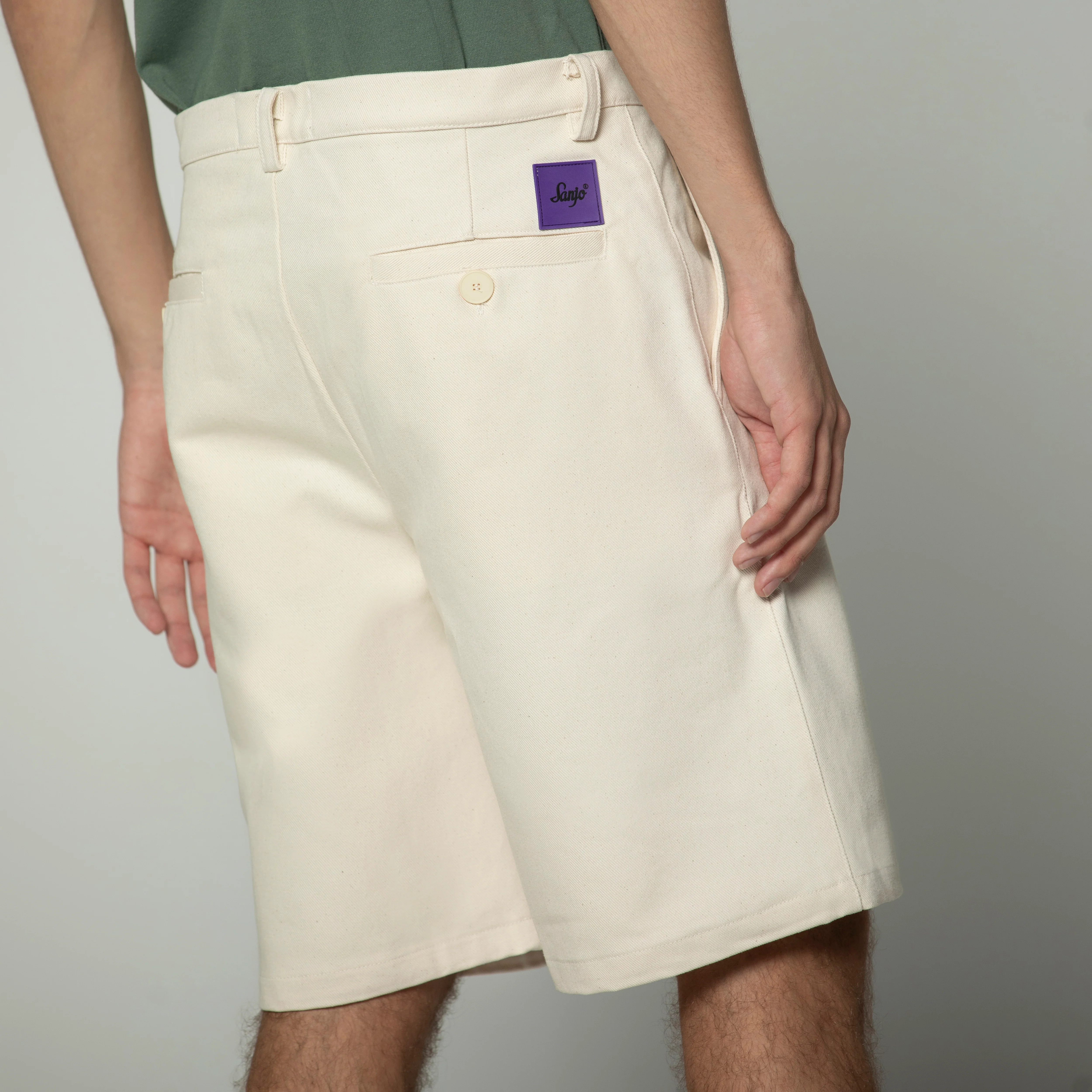 Sanjo Canvas Boxy Shorts // Cru