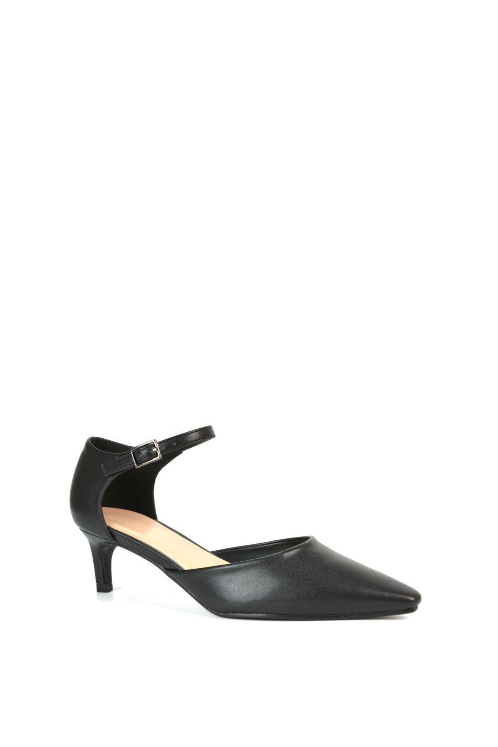 XY London Kacey' Low Heel Court Shoes With Slingbacks