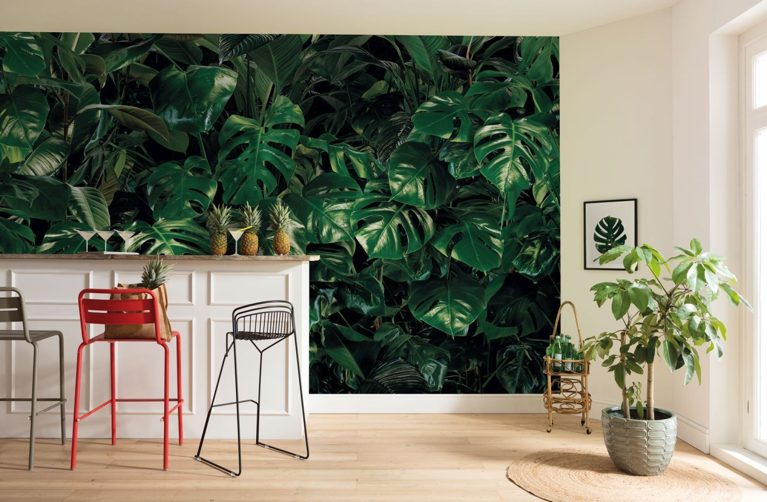 Sanders & Sanders fotobehang bladeren groen - 400 x 250 cm - 612365