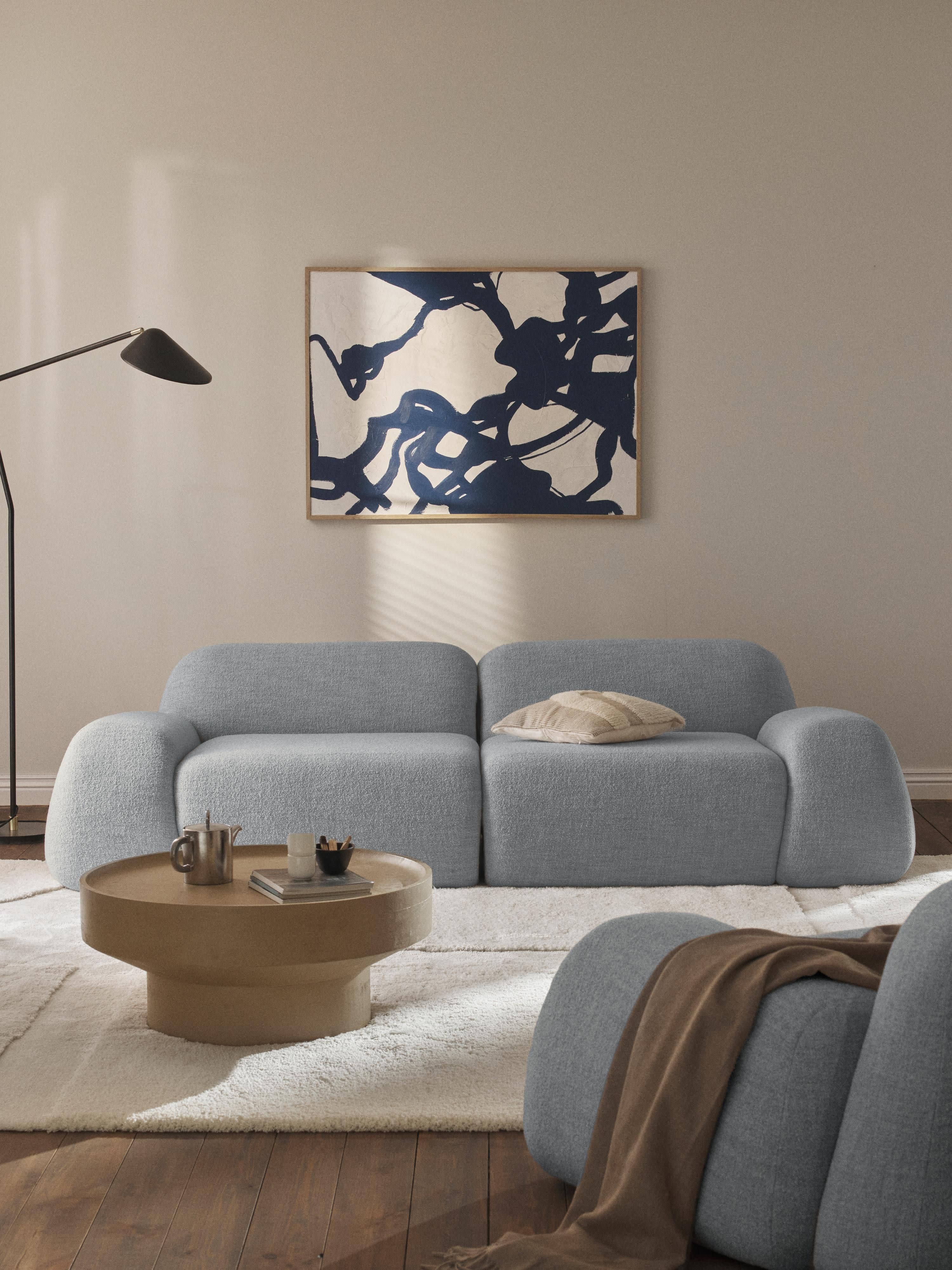 Modulares Bouclé-Sofa Wolke (3-Sitzer)