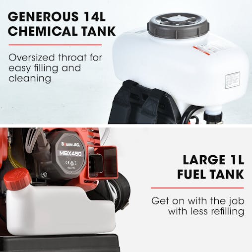 NNEMB Backpack 2-Stroke Petrol Powered Chemical Sprayer Fogger Mister Blower