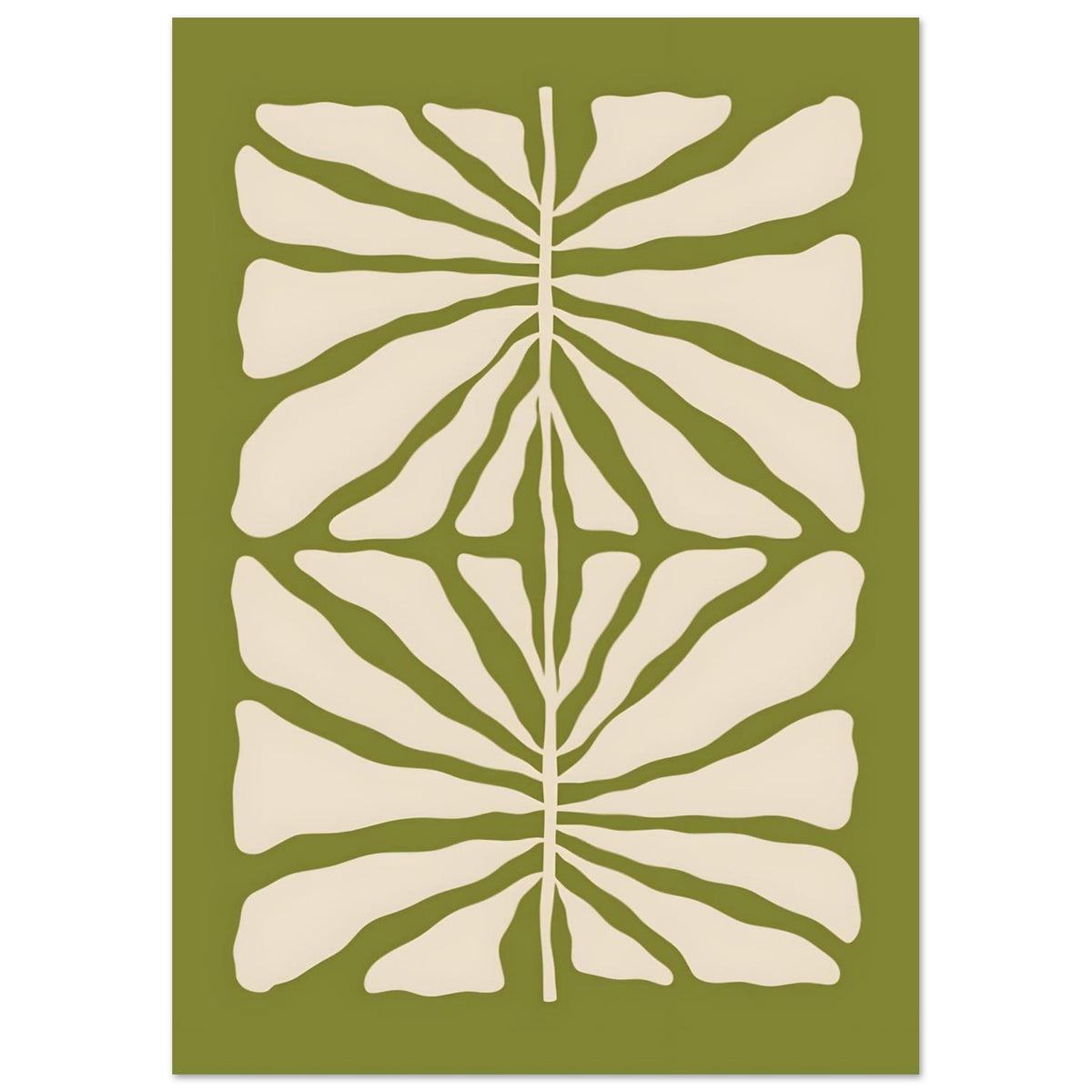 Artfulprints Poster Matisse - Green vibrant reef  - A4 21x29.7 cm - Groen