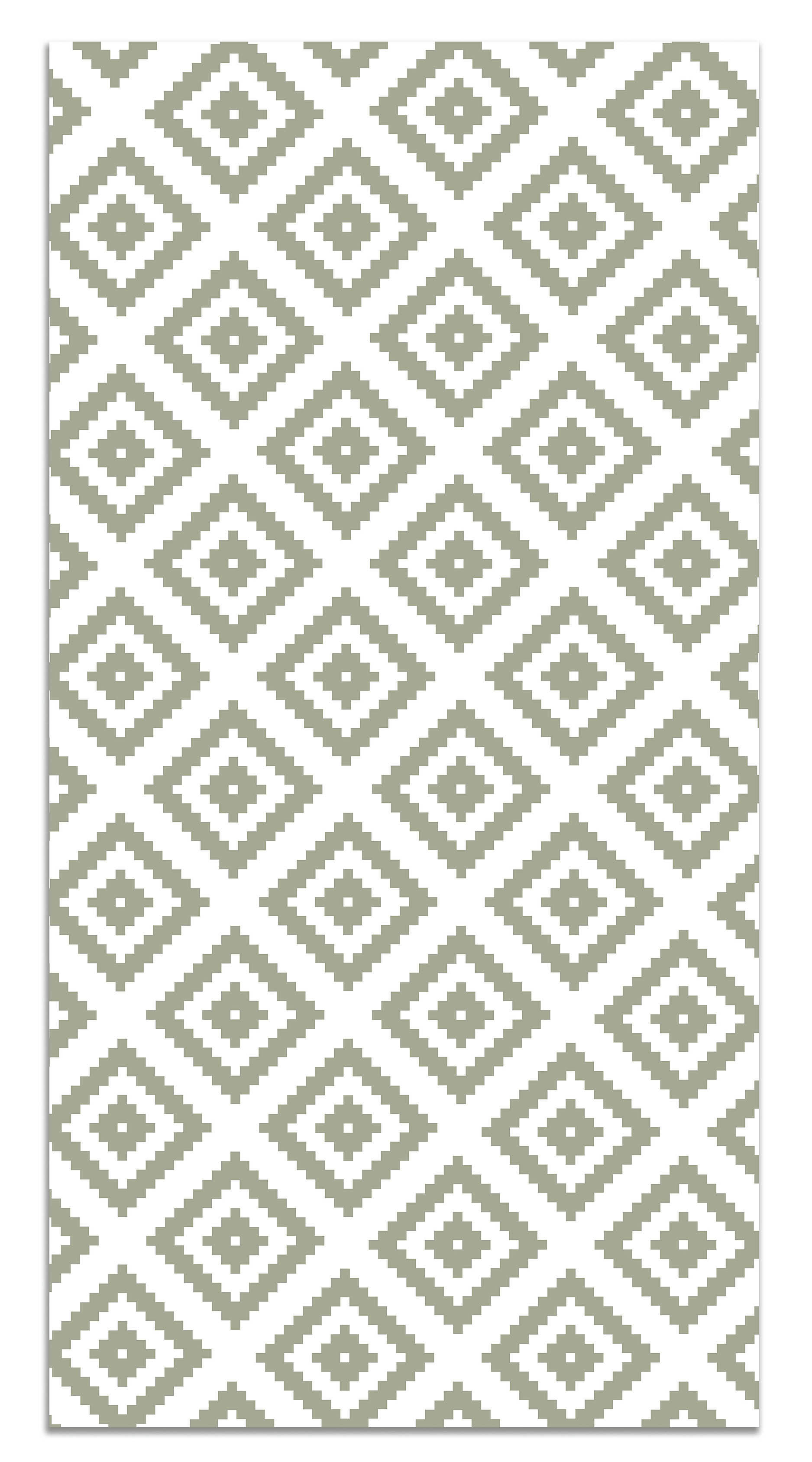 - Tapis vinyle carrés verts 60x200cm