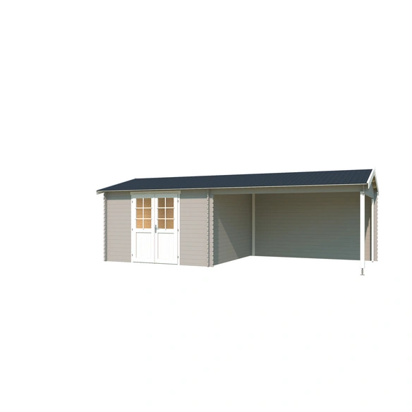 Gartenhaus »Amarillo«, BxHxT: 390 x 250,8 x 388,5 cm (Außenmaße inkl. Dachüberstand), Holz