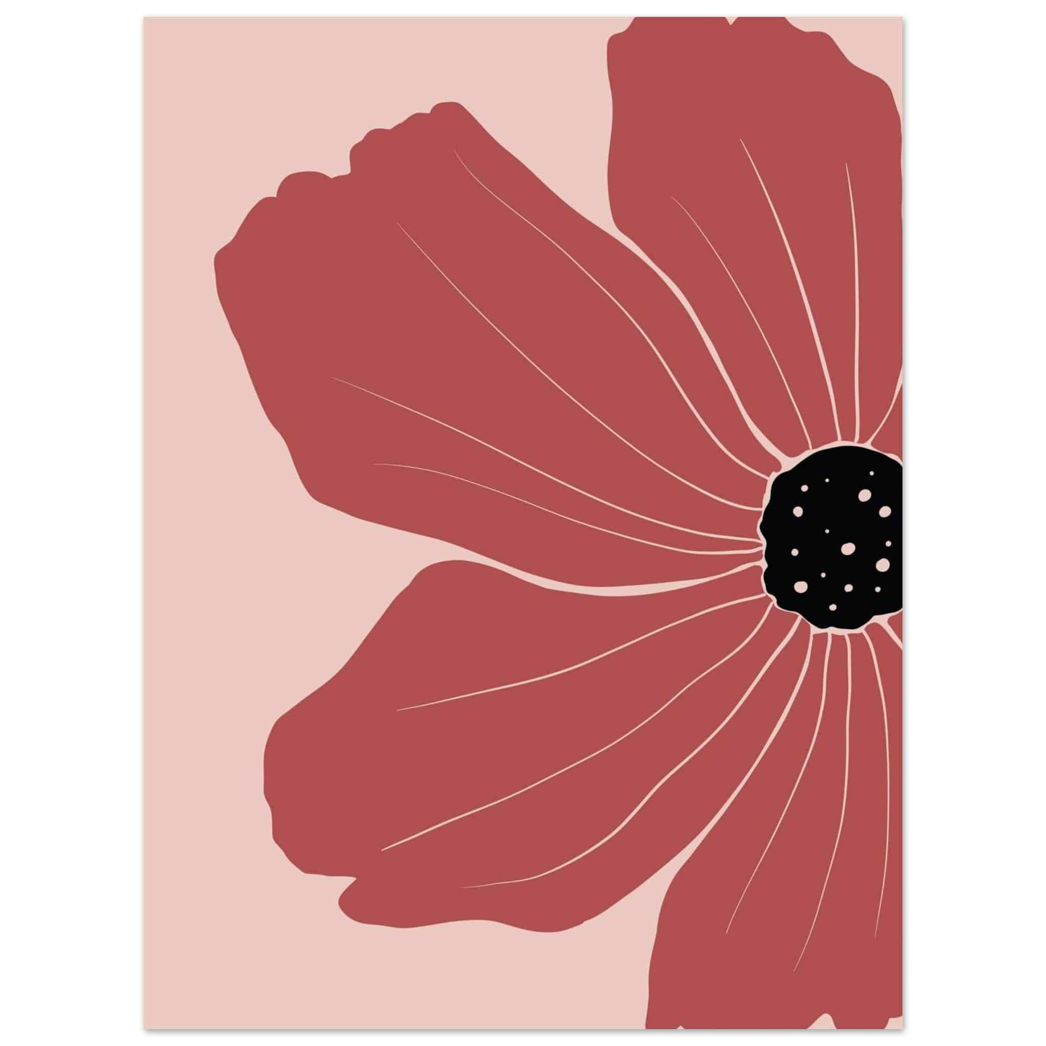Artfulprints Poster Boho – Red poppy  - 30x40 cm - Rood
