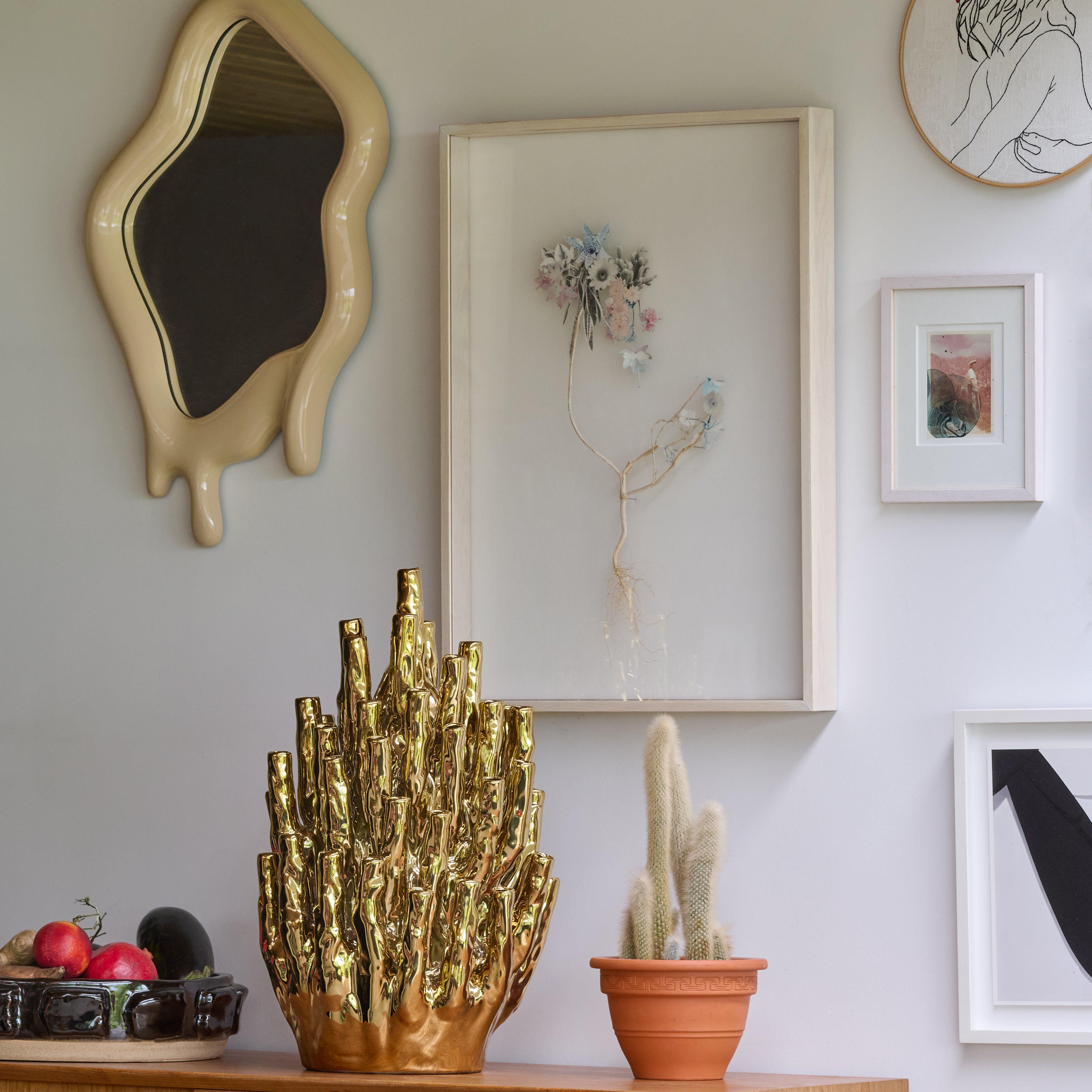 POLSPOTTEN Structure Schaal - Donkerbruin