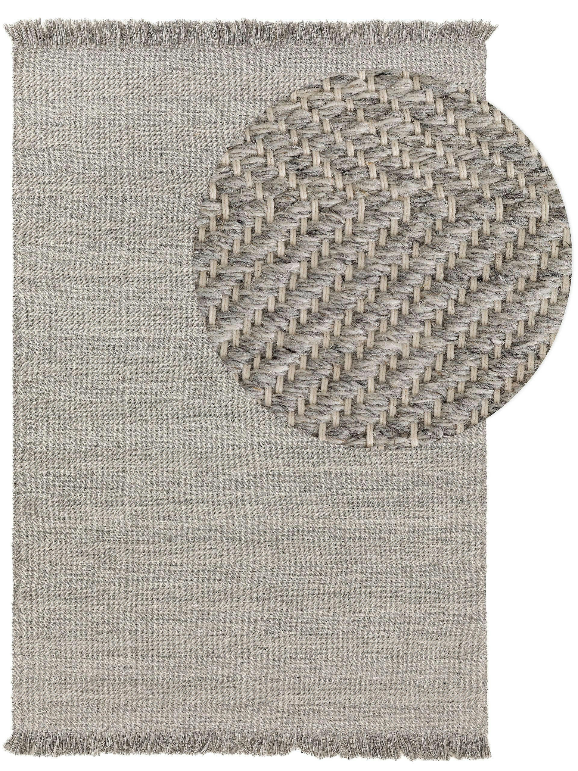 LARS - Tapis de laine gris clair 80x150
