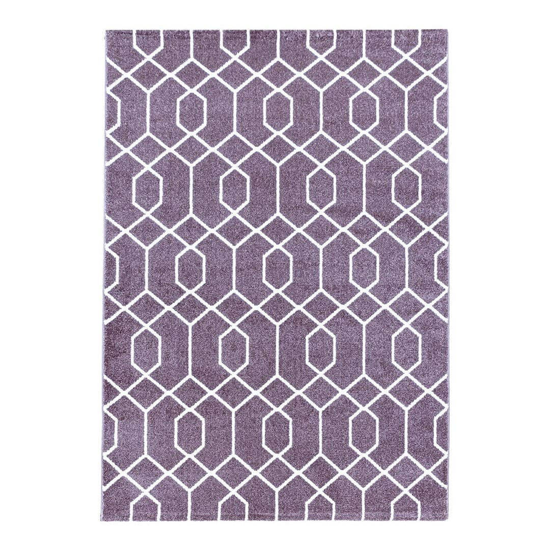 HUPPE - Tapis géométrique scandinave en polypropylène violet 200x290