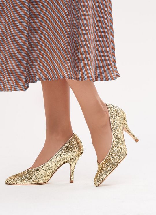 Robyn Gold Glitter Courts