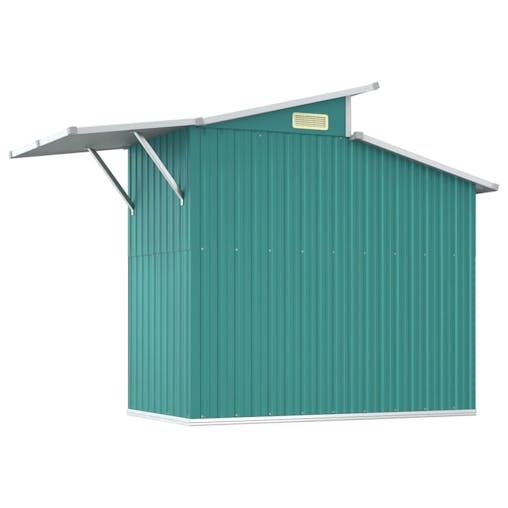 NNEVL Garden Shed Green 270x130x208.5 cm Galvanised Steel