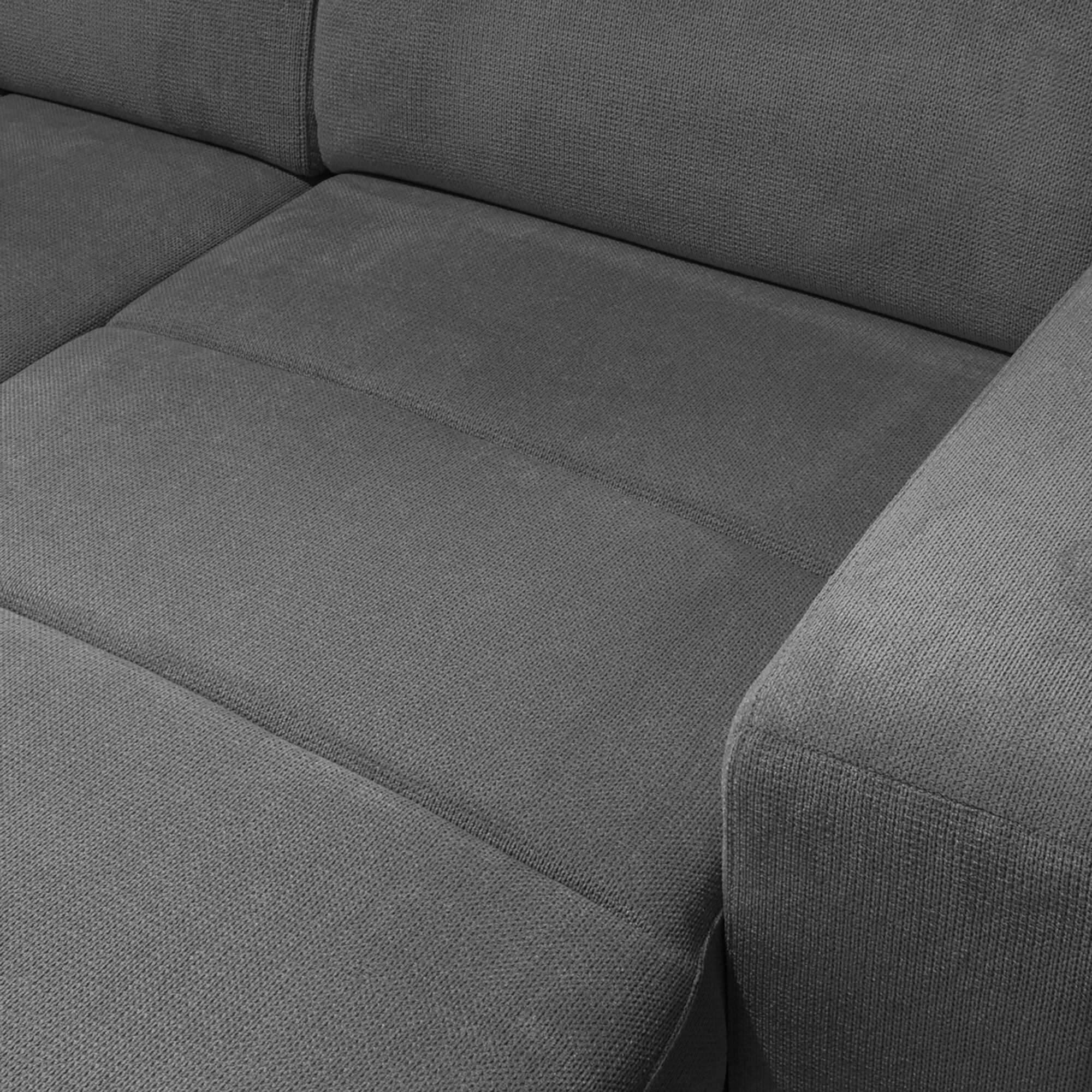 ORIGANO - Canapé d'angle réversible convertible en tissu- gris moyen