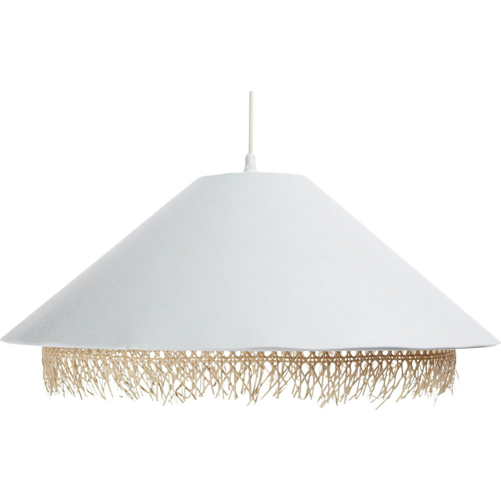 SENSEI - Suspension Rotin Blanc 60x60x26 cm