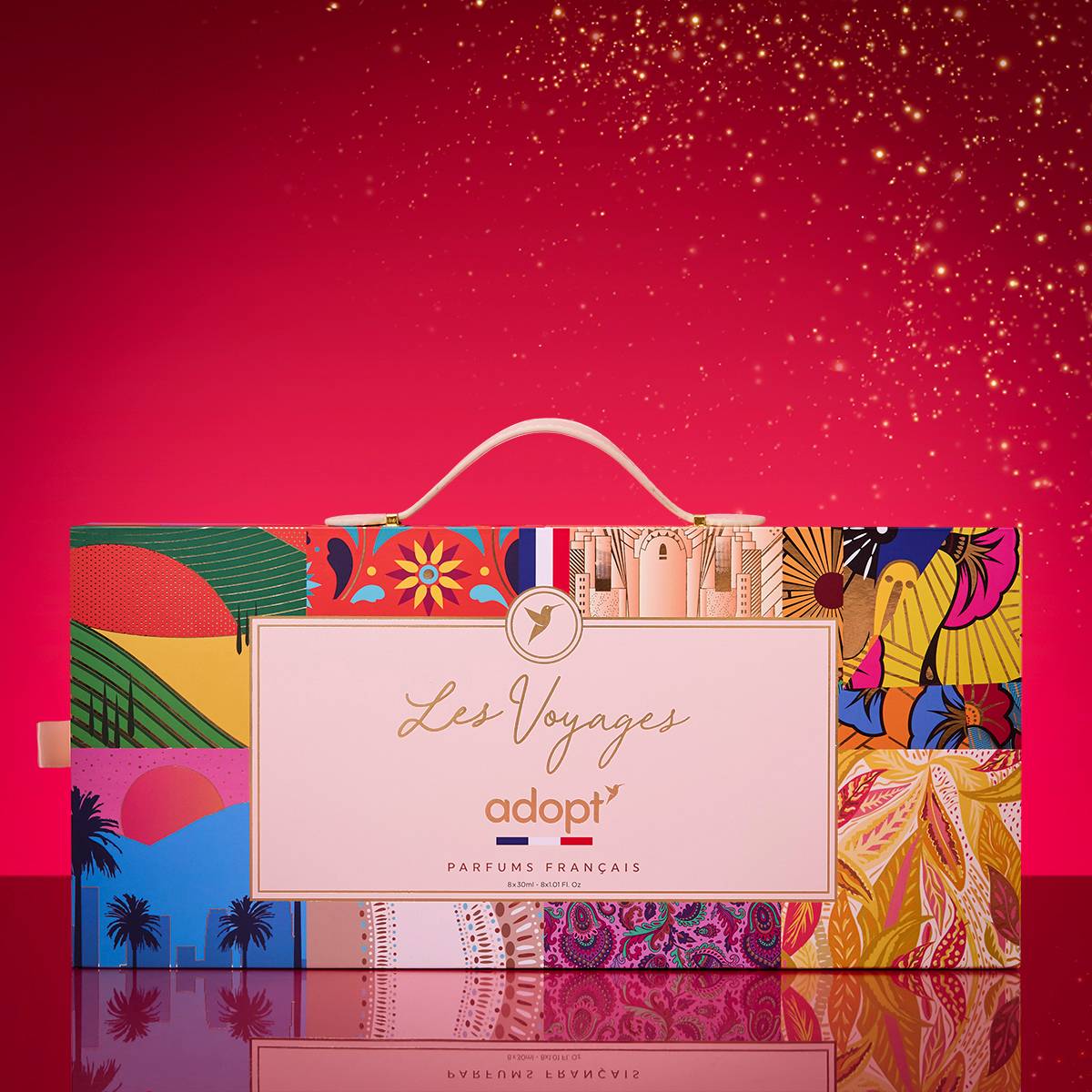 VoyagesCOFFRET CAPSULE 8 eaux de parfums VOYAGES - 30ml Melrose Paradise   30ml Bahia Samba   30ml African Colors   30ml Toscana Vita   30ml Mexico Mi Amor   30ml New York Fever   30ml Provence Soleia   30ml Ibiza Bohémia