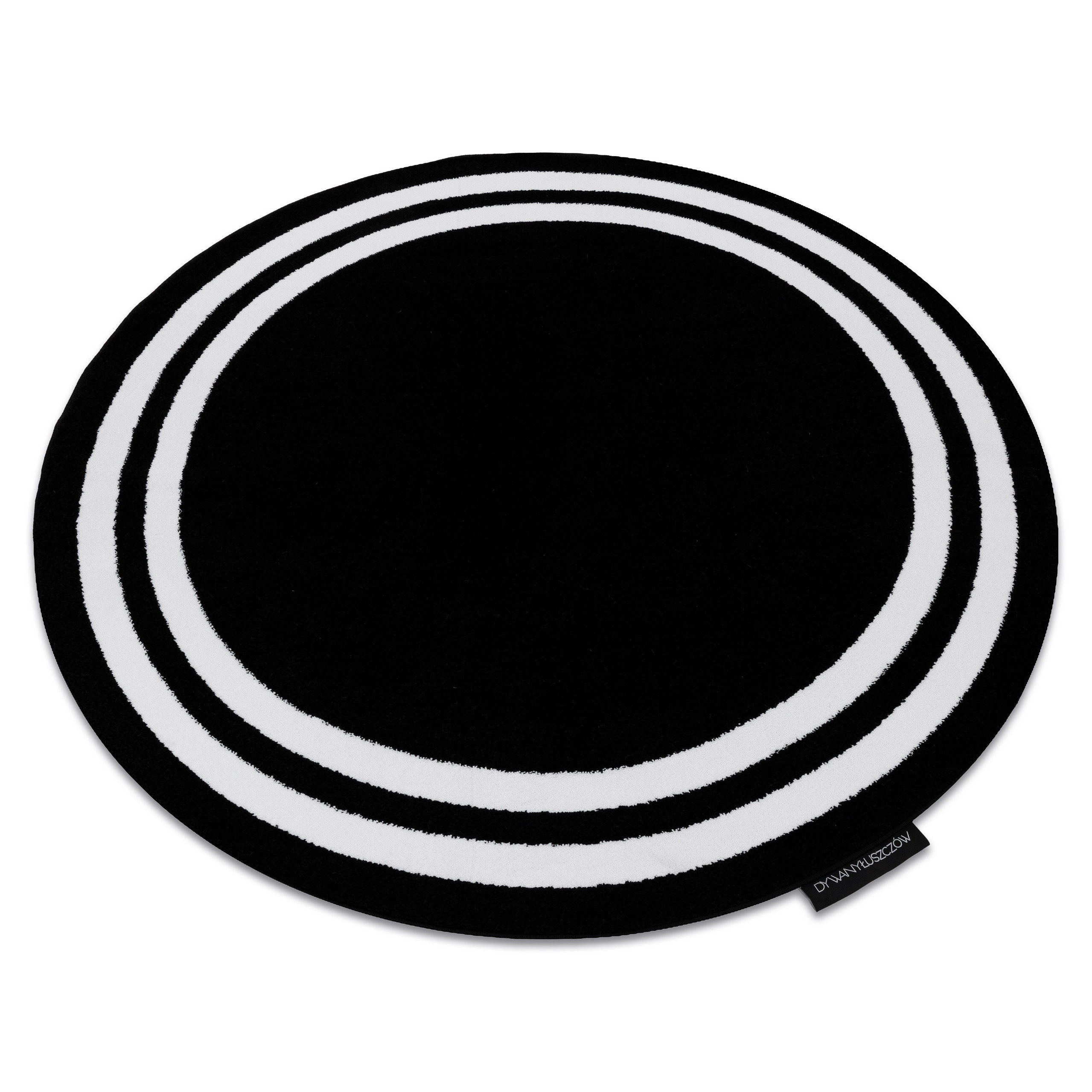 Dywan HAMPTON Ramka czarny koło 120 cm