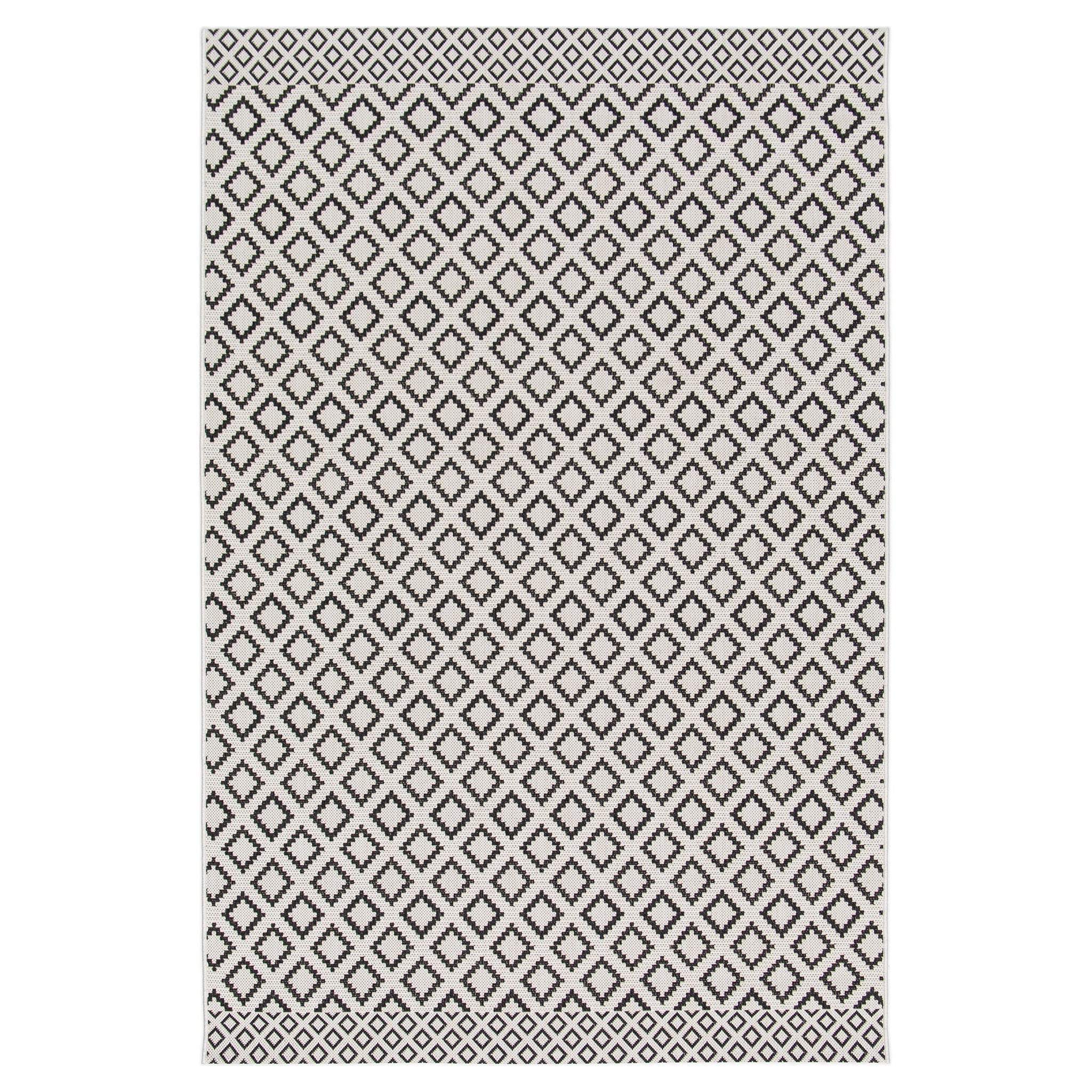 AFK Living vloerkleed Zanzibar - voor binnen en buiten - zwart - 160 x 230 cm