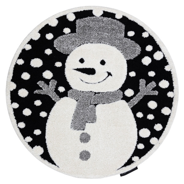 Dywan dziecięcy JOY Koło Snowman bałwanek, dla dzieci - koło 120 cm