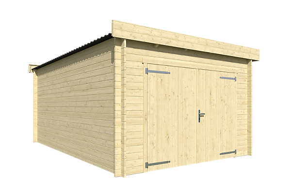 Garage toit plat en bois Lasita Maja Niki 34