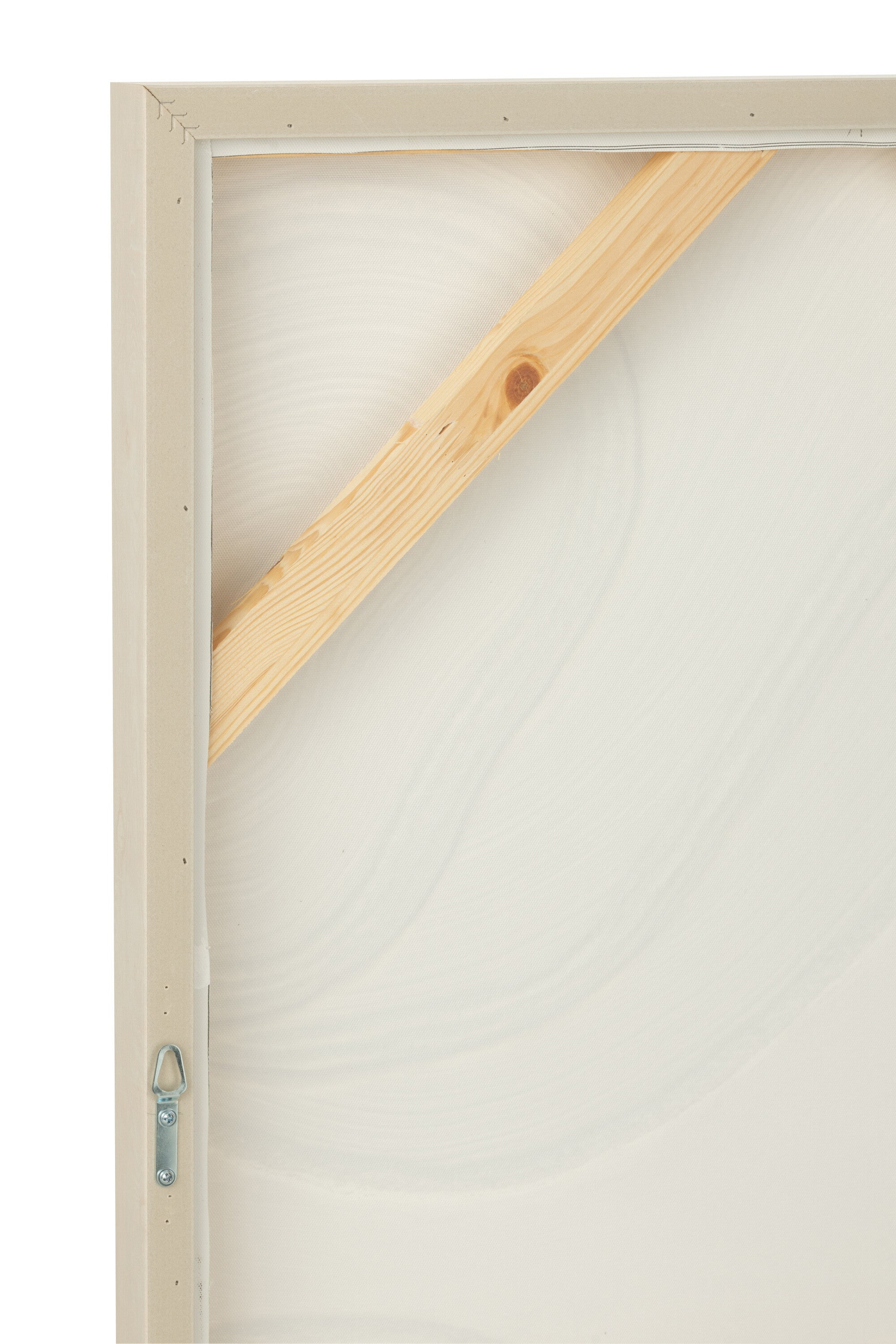 J-Line schilderij Nog - canvas dennenhout - wit - 3 stuks