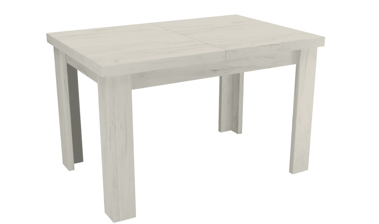 Mały stół rozkładany do salonu, jadalni 120x80, kraft biały