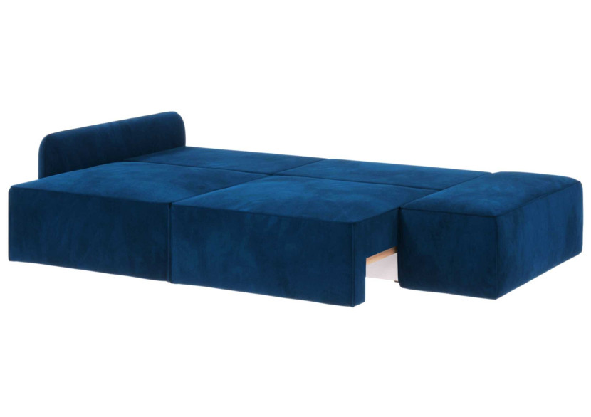 Sofa Rozkładana Prawostronna Trzyosobowa VINCI 2 Czarna z Funkcją Spania