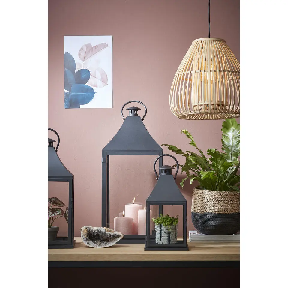 Mica Decorations Jorck Mand voor Planten - Set van 3 - Zwart