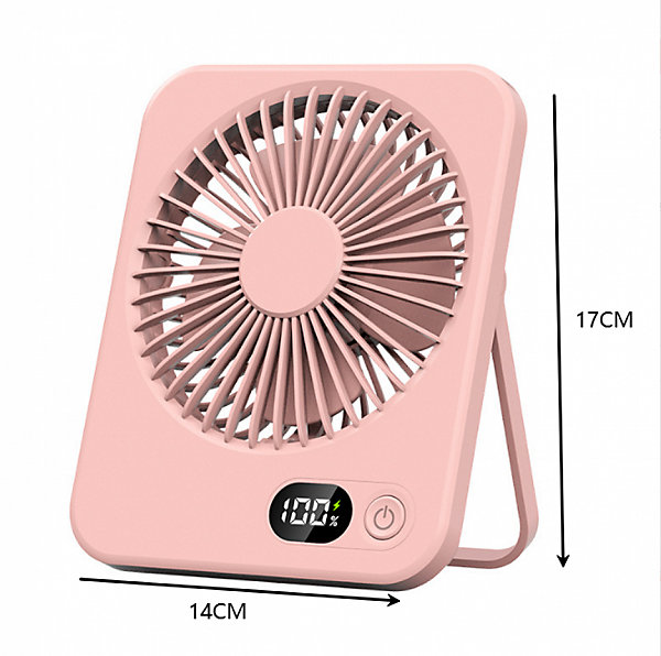 CODEKEY 5 Vitesses Ventilateur de Bureau, Mini Ventilateur Portable avec Batterie Rechargeable de 1200 mAh SilencieuInclinable P