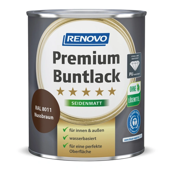 Buntlack seidenmatt »Premium«, nussbraun RAL 8011