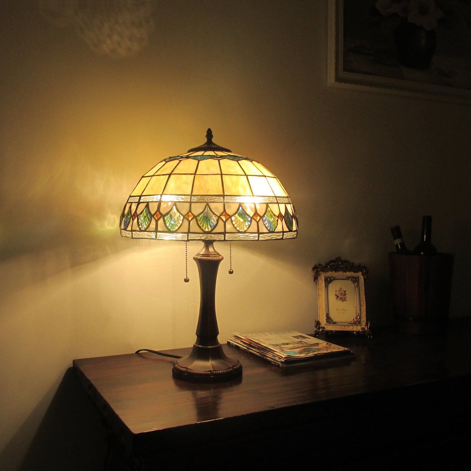 Una Tiffany 2 Light Geometric 22