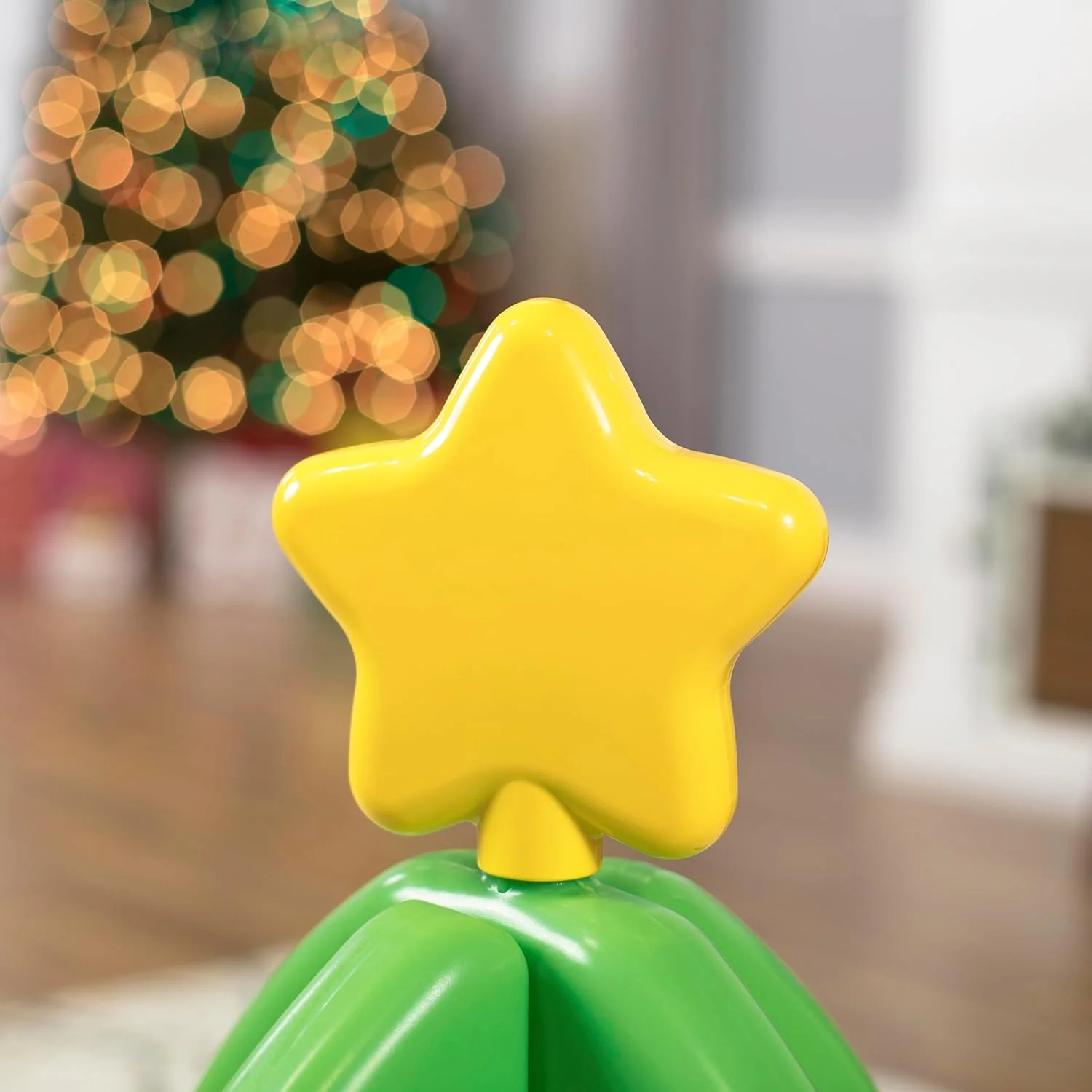 Christmas Tree for Kids, Interactive Christmas Tree Toy, Toddlers Ages 1.5+ Years Old, 12 Colorful Plastic Ornaments to Decorate, Mini Train Set Circles the Skirt(Snowman)
