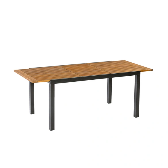 Ausziehtisch »Tilos«, BxHxT: 90 x 75 x 150/200 cm, ausziehbar, Aluminium/Akazie