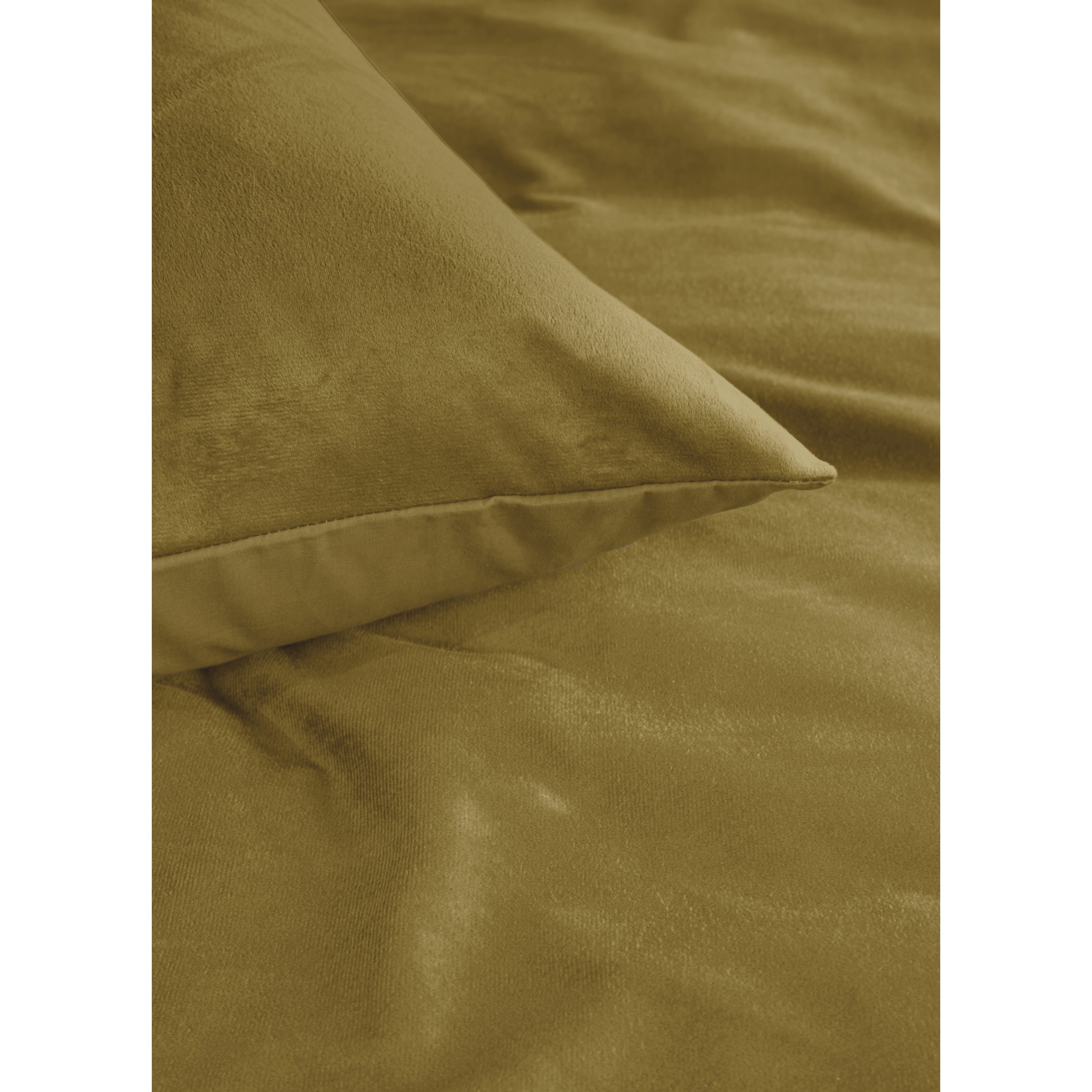 Ambiante Velvety Dekbedovertrek 200 x 200/220 cm - Oker