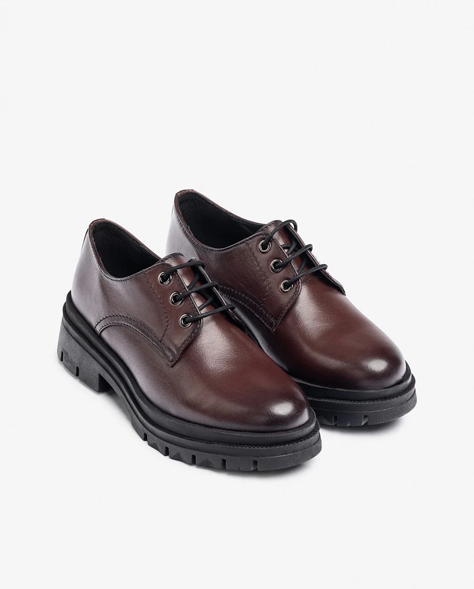 Zapato plano CHAM-005 burdeos