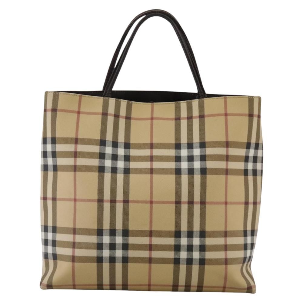 Burberry Preloved Nova Check Tote Bag- Beige Handbags