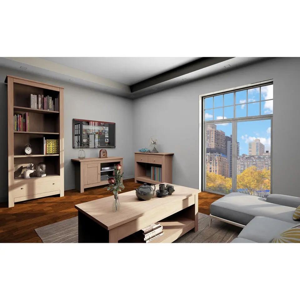 Emerald - TV-meubel met 1 eiken spaanplaatdeur