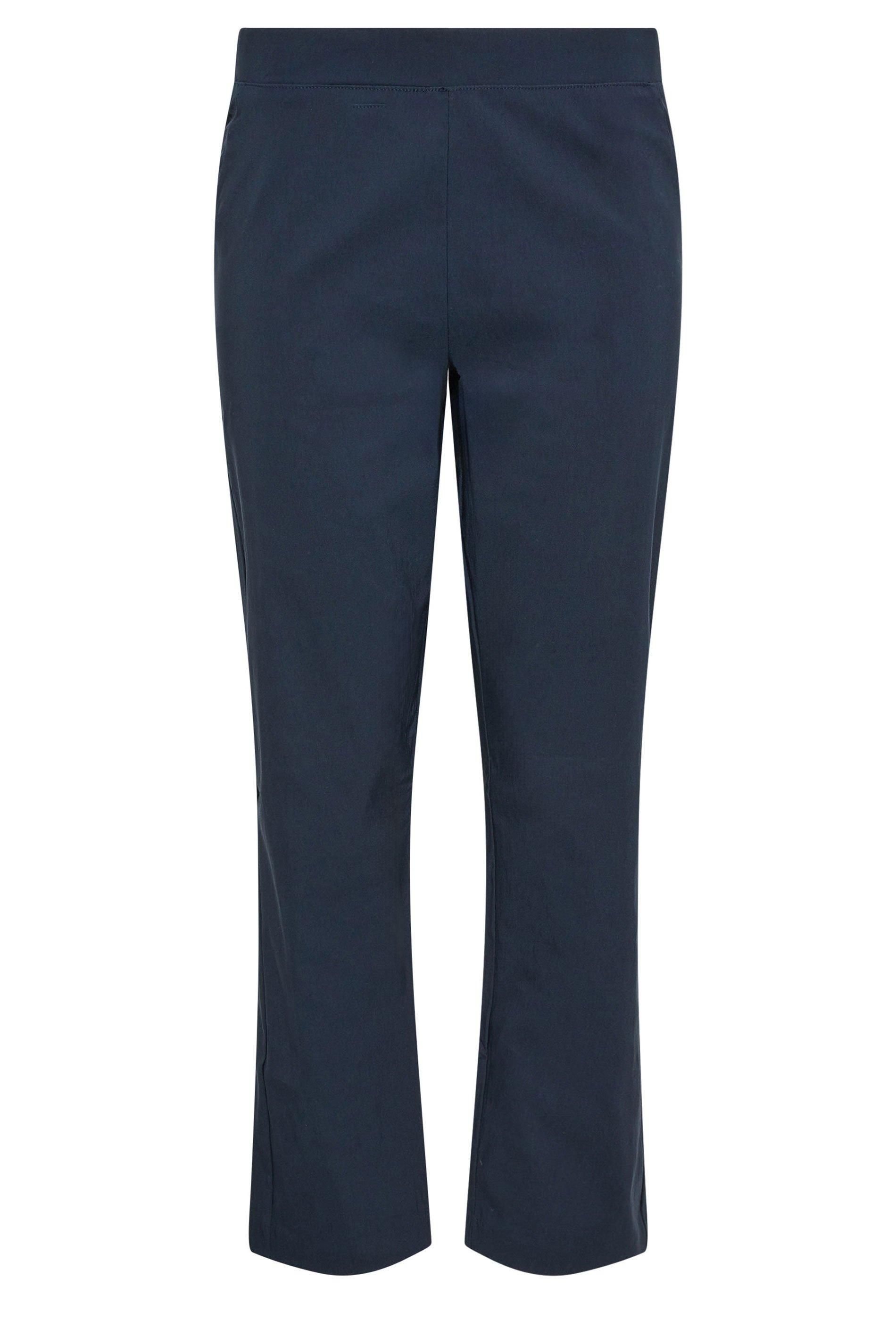 M&Co Straight Leg Elasticated Bengaline Trousers