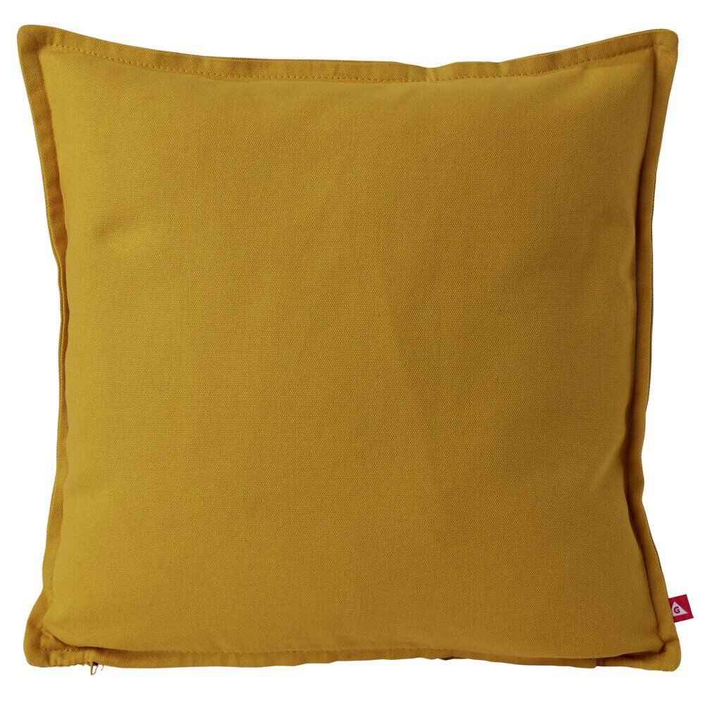 Housse de coussin coton Panama 40x40cm jaune