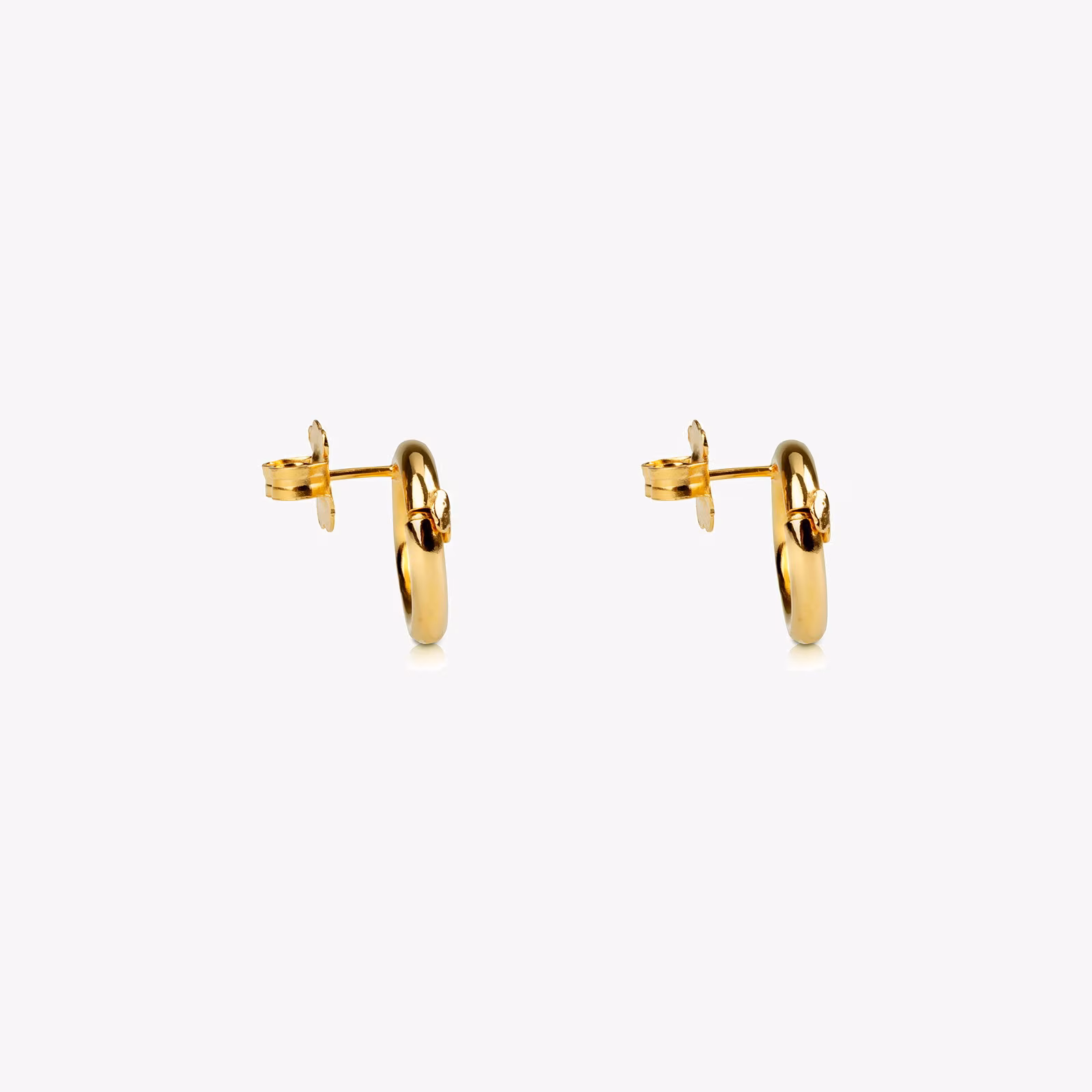 Pendientes con baño de oro 18 kt sobre plata 1,6 cm Hold