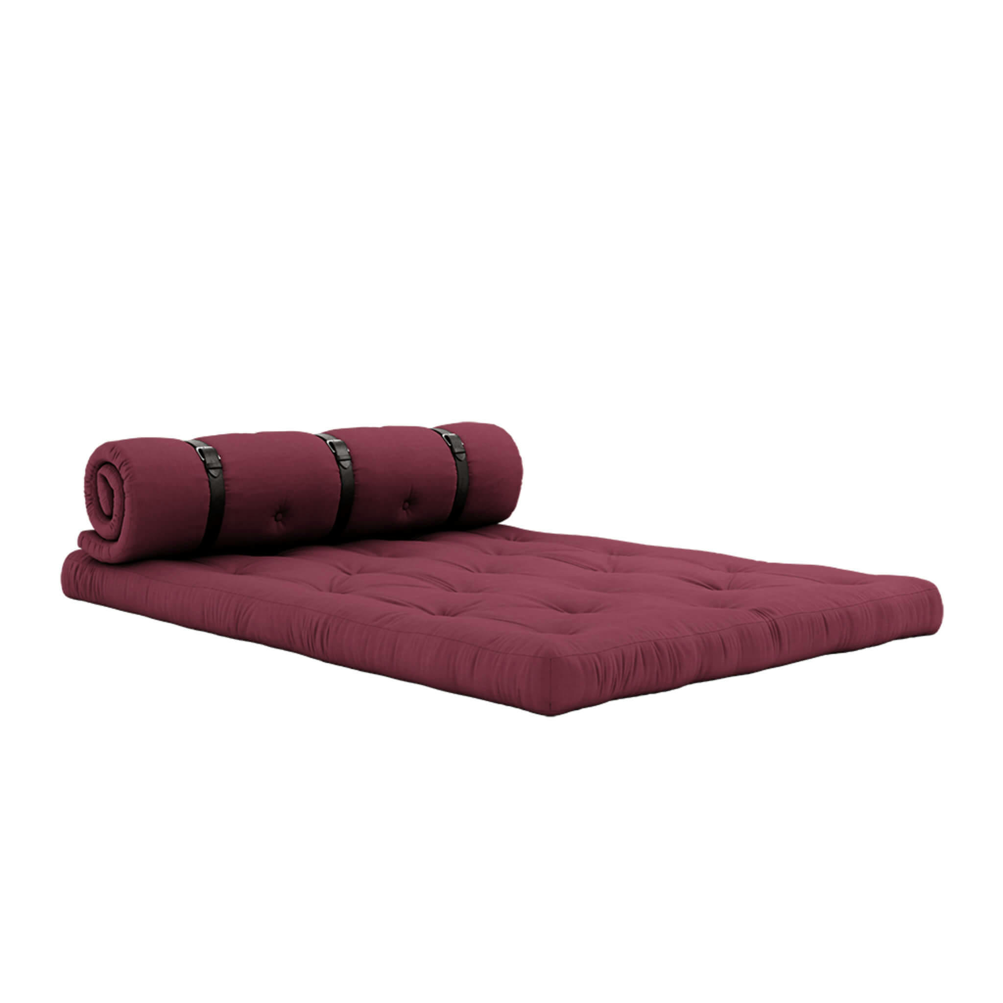 - Matelas futon fauteuil 2 en 1 bordeaux 140x200