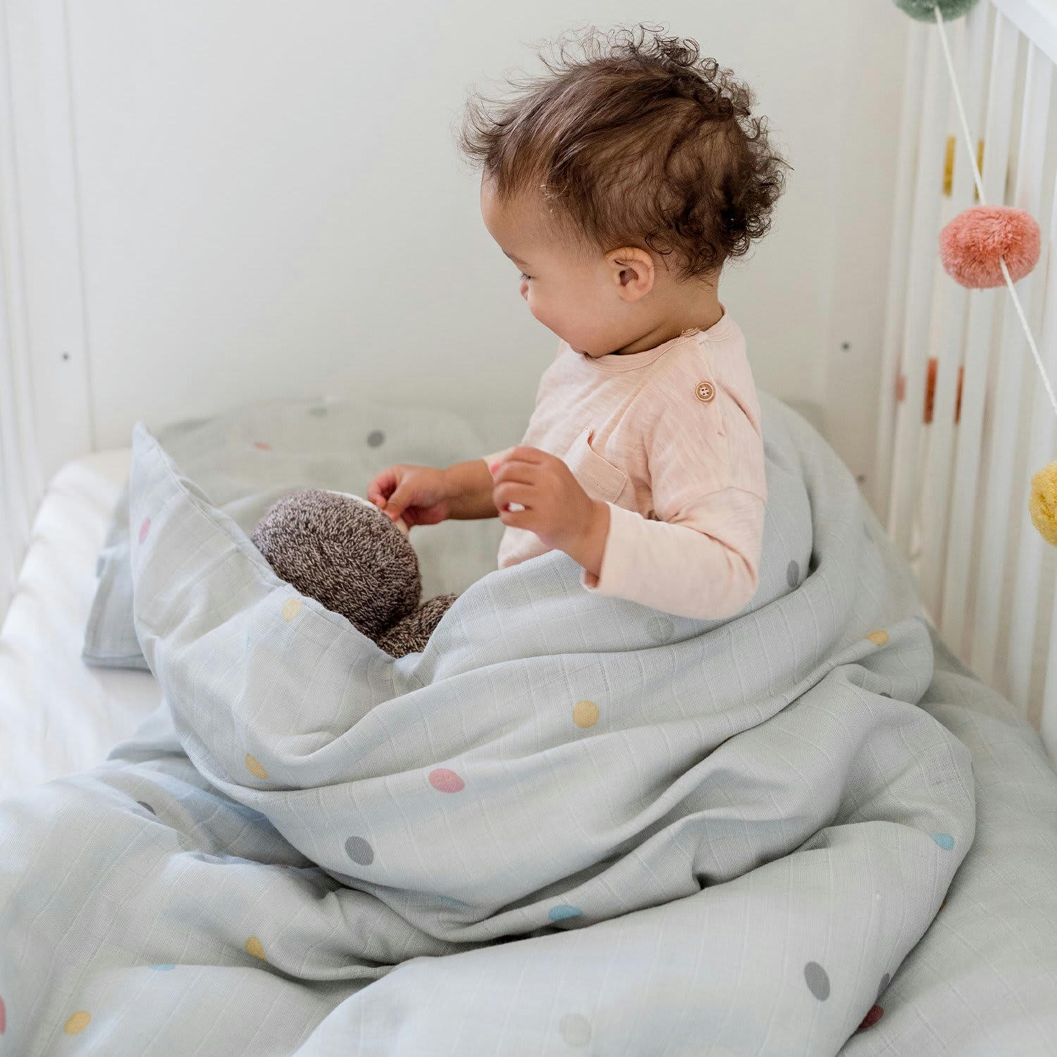 PETIT POINTS - Linge de lit en mousseline coton