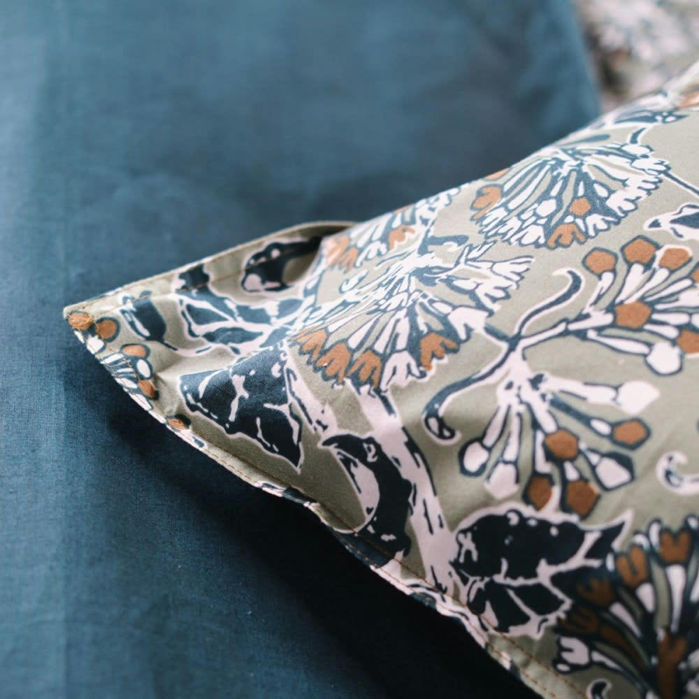 - Parure de couette 100% coton 57 fils imprimée 260x240 2 taies