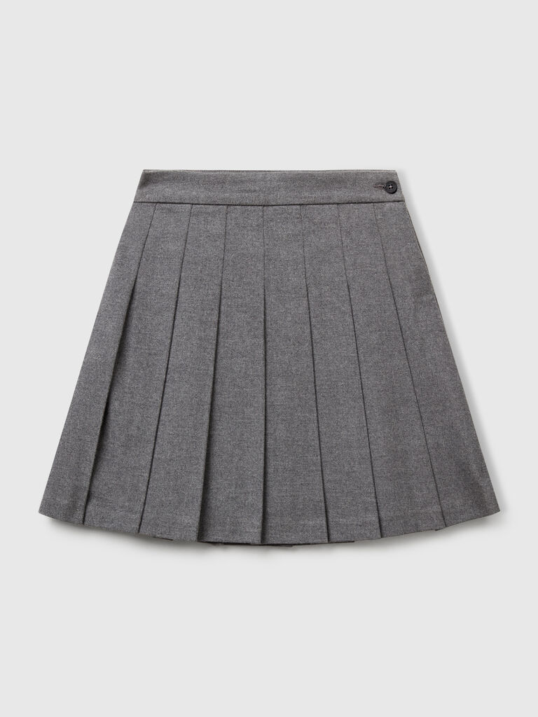 Pleated skirt in flannel
