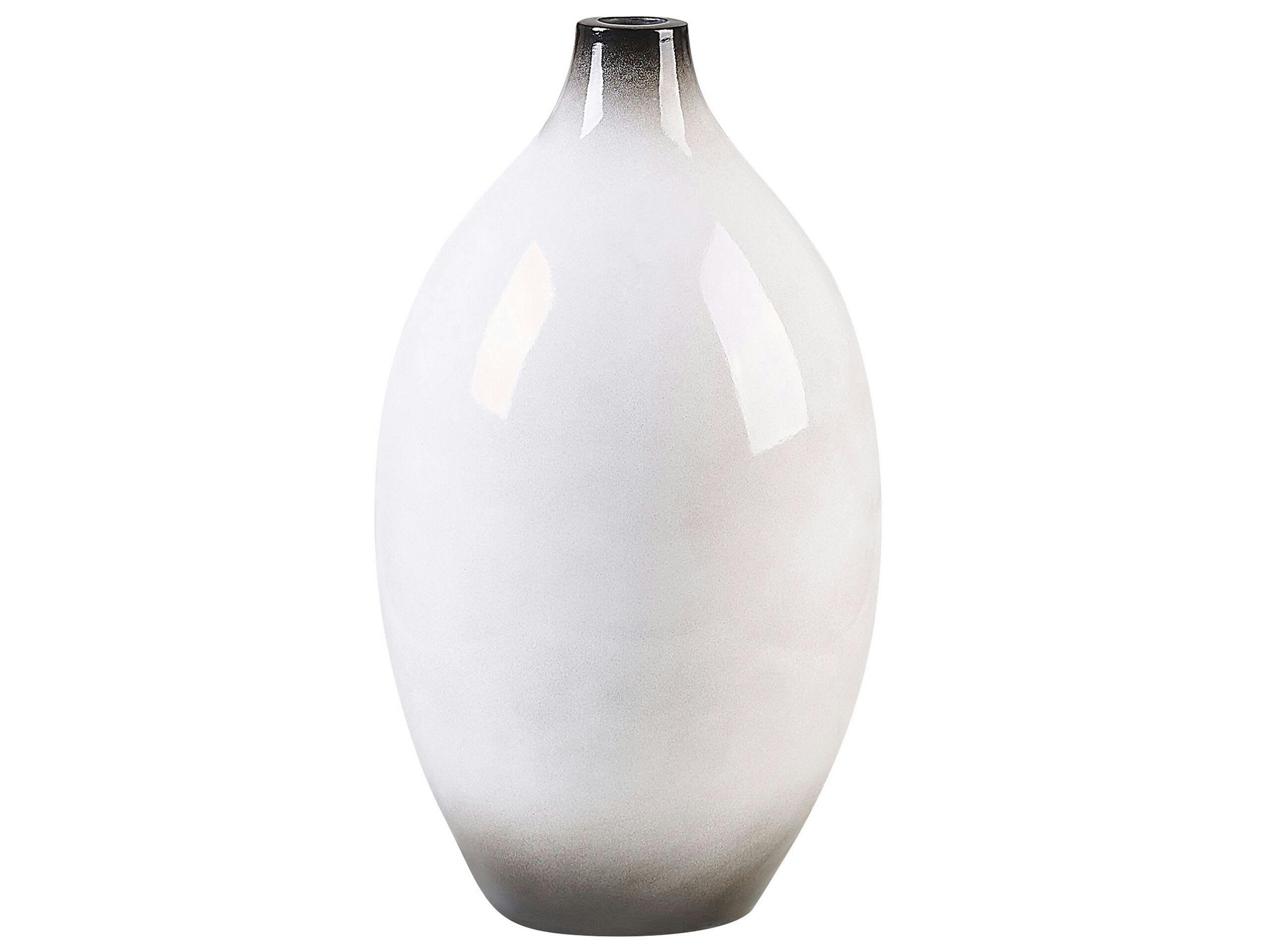 BAEZA - Vase décoratif en terre cuite blanc H36