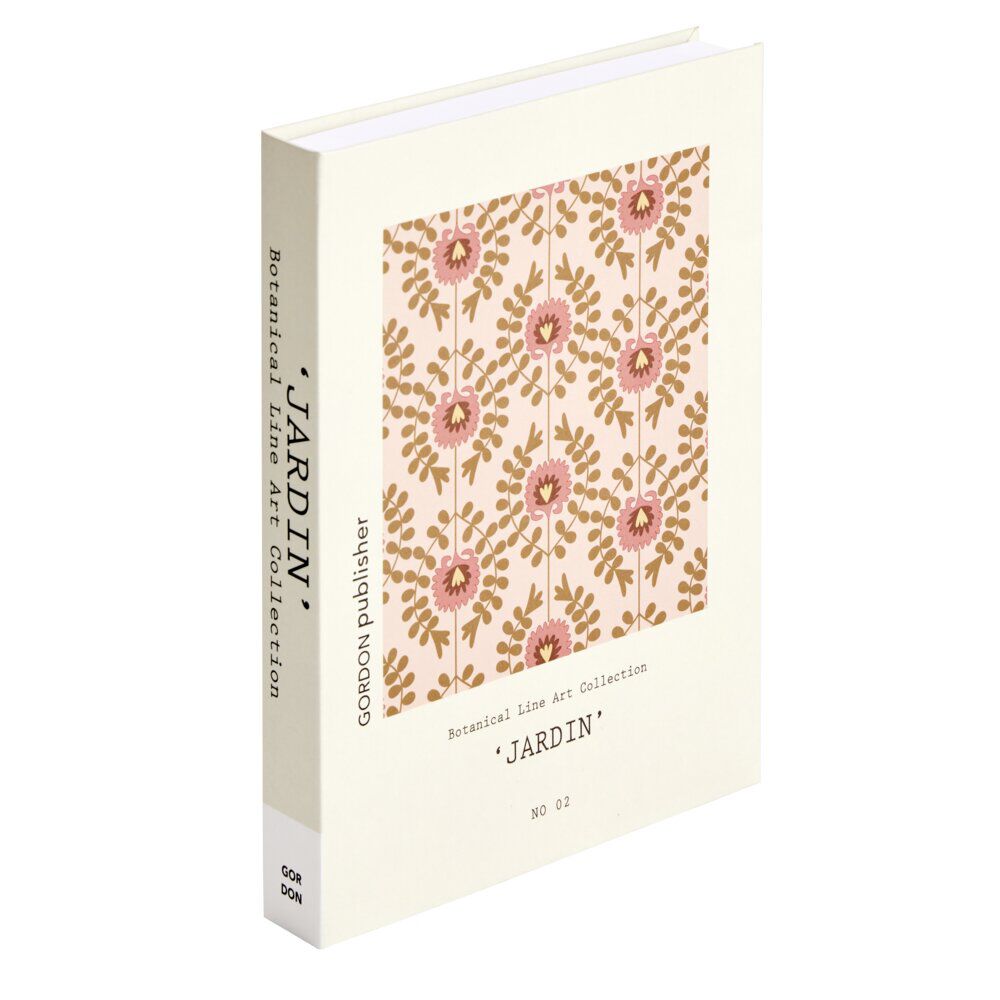 BoÎte de rangement forme livre déco botanique 22x16,5x2,7cm (2 modèles)