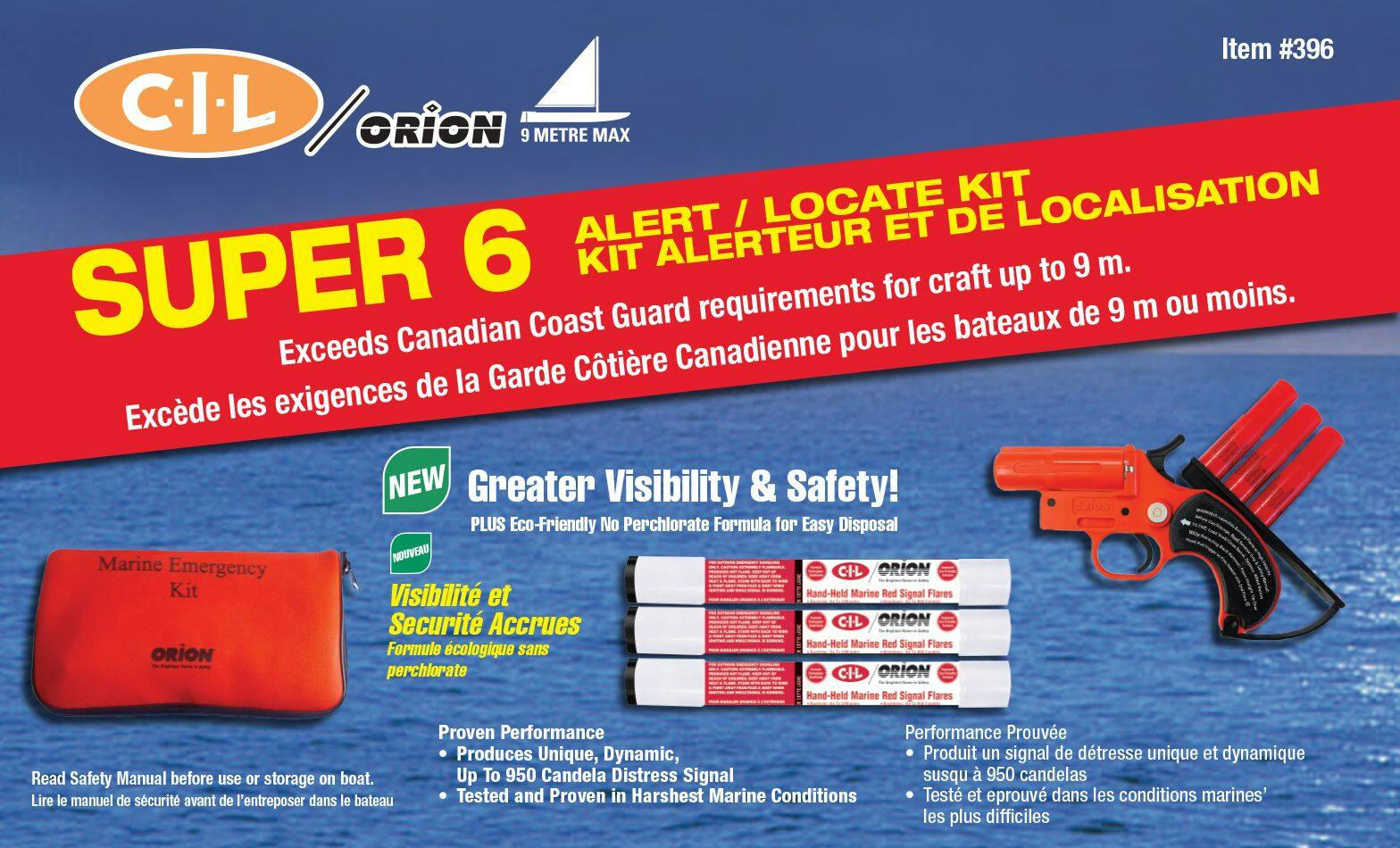 Orion CIL No-Perchlorate Handheld Flare, 6-pk