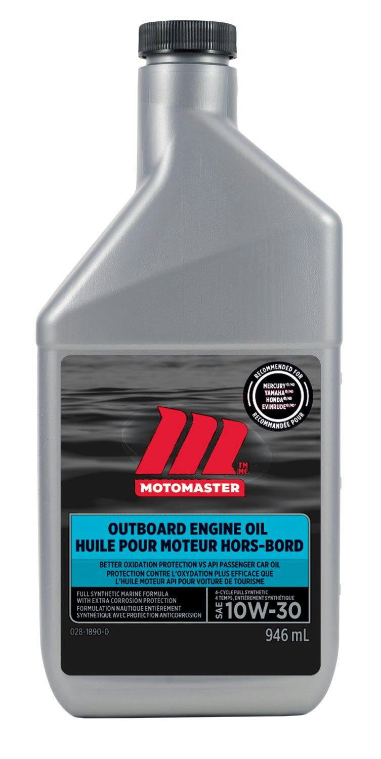 MotoMaster 10W30 Synthetic Outboard Engine Oil, 946-ml
