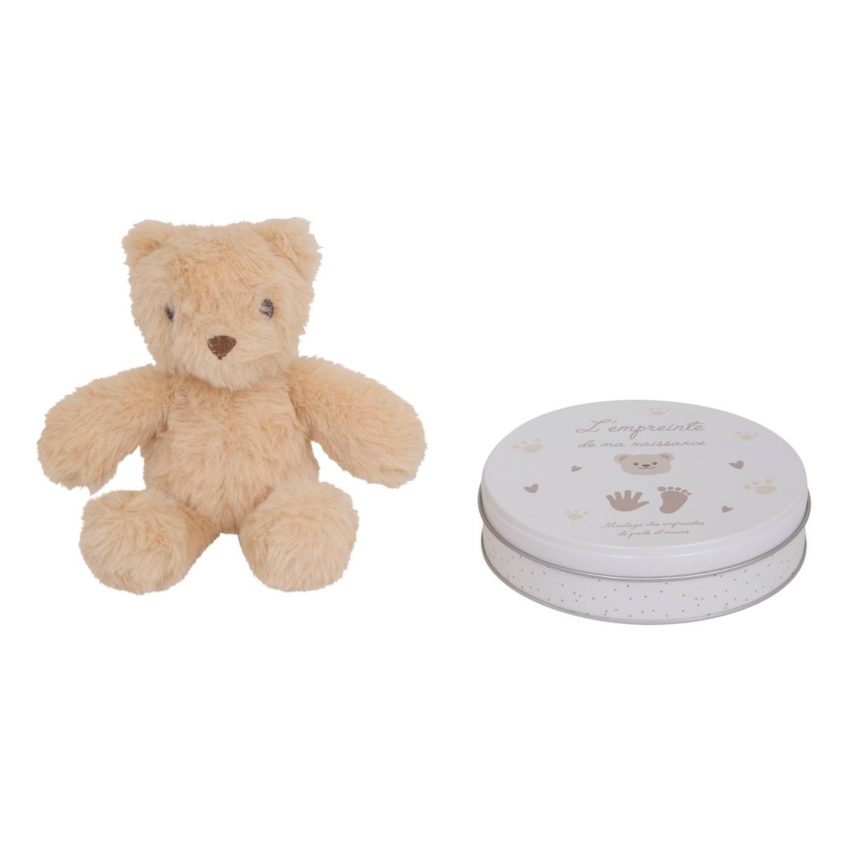 Imprint set with plush "Aniel" Beige